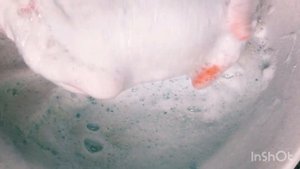 Asmr/paste / disinfectant / powder / squeezing sponges / rinsing