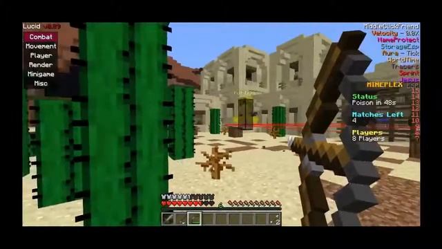 minecraft 1.9 Wurst 3.2 Hacked Client mineplex gladiators смотреть онлайн
