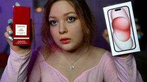 АСМР Распаковка iPhone 15 и Tom Ford Lost cherry 📱🍒 ASMR unboxing