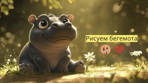 Маленькие художники: Рисуем бегемота - Детский образовательный мультфильм