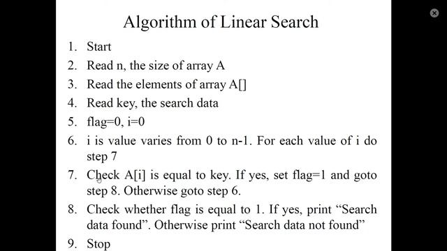Linear search. Linear search