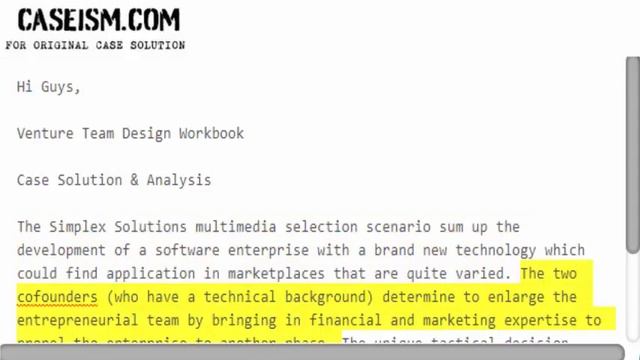 Venture Team Design Workbook Case Solution & Analysis Caseism.com смотреть онлайн