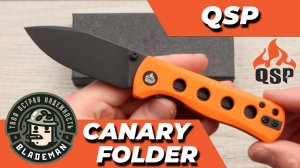 Нож QSP Canary Folder, 14C28N, Orange G10 Handle, QS150-B2