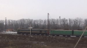 Электровозы ВЛ8М-1216 и ВЛ11М5 с грузовым поездом