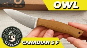 Нож OWL Canadian S F, 420V Cryo, G10 Sand, Kydex