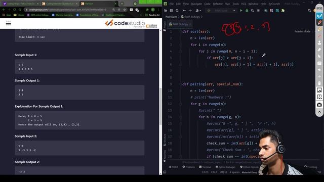 Pair Sum  | Coding Ninjas | Interview Problem | Competitive Programming | Brian Thomas |