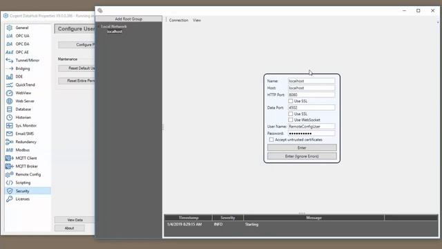Allow remote access