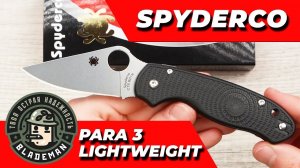 Нож Spyderco Para 3 Lightweight, CTS BD1N, FRN Black, C223PBK