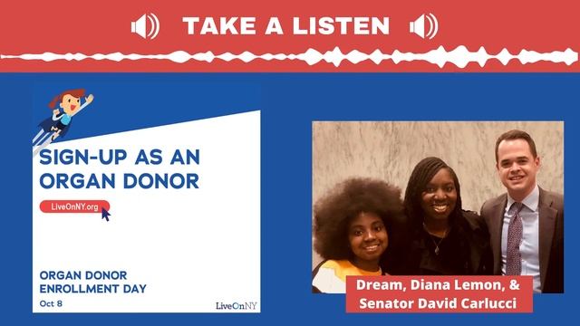 Senator David Carlucci's Organ Donor Enrollment Day Podcast