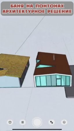 Баня на пластиковых понтонах | Bathhouse on plastic pontoons