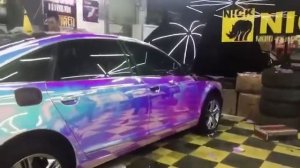 Fullwrap With Satin Rainbow Mirror Chrome Vinyl Wrap