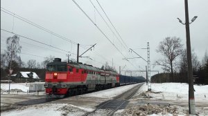 Подборка поездов на перегоне Вырица - Семрино Октябрьской железной дороги. Часть 1