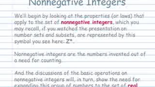 Algebra The Properties of Numbers