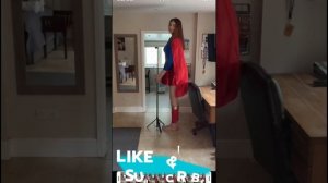 Tall Amazon girl Katie height comparison with short man (170cm)
