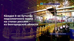 Каждая 6-ая бутылка подсолнечного масла на столах россиян – из Белгородской области