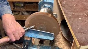 Richard Raffan turns an 8"x3" bowl from very dry hard elm