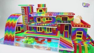 Магнитные шарики -  Build Mansion - горка для черепахи - Magnet Balls