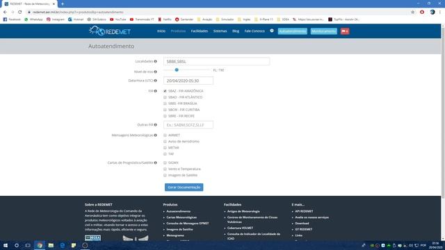 [Meteorologia] Guia rápido - Autoatendimento REDEMET