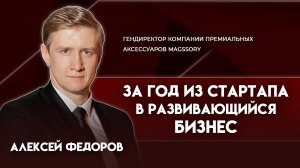 За год из стартапа в развивающийся бизнес | Алексей Фёдоров - гендиректор Magssory