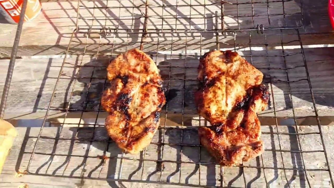 Шашлык. мясо   на углях