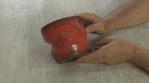 Ваза со смолой . Wooden vase. Epoxide resin.