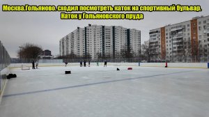 Москва.Гольяново. сходил посмотреть каток на спортивный бульвар.Каток у Гольяновского пруда