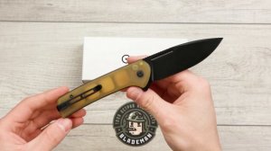 Нож CIVIVI Conspirator Flipper & Button Lock, Nitro-V, Polished Ultem Handle, C21006-6