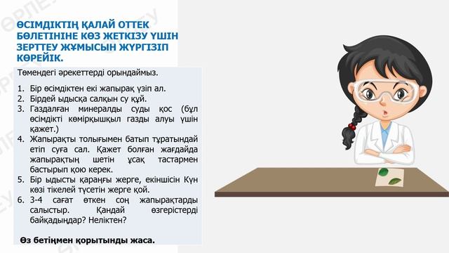 Жаратылыстану 3-сынып 1-сабақ 1 - тоқсан