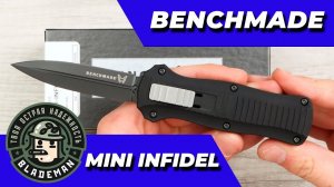 Нож Benchmade Mini Infidel, D2 Tool Steel, 6061-T6 Aluminum Black, Molle, 3350BK