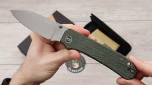 Нож WE Knife Big Banter, 20CV, Micarta Canvas Green