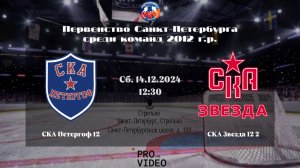 ХК "СКА Петергоф" 12 - ХК "СКА Звезда" 12 2 | 14.12.2024