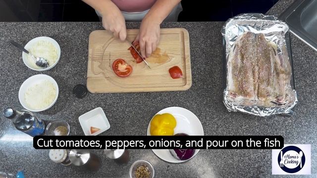 Baked in the oven Milk Fish with vegetables. Very tasty. смотреть онлайн