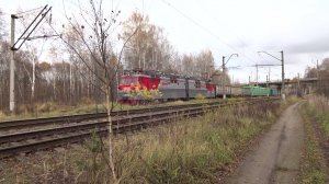 Электровоз ВЛ80с-167 с грузовым поездом на перегоне Нижний Новгород Сортировочный - Доскино