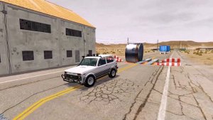 Краш-тест авто - BeamNG.drive  - испытание авто на дороге! Встреча с препядствиями! Машины и Грузови