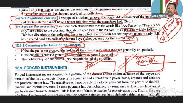Payment & Collection Of Cheques & Negotiable Instruments Unit-12 Part-2 #1005D by Kamal Sir смотреть онлайн