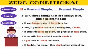 conditional sentences  types 0 and 1  if clauses