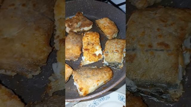 Простой рецепт,жареная треска с макаронами.#рек #рецепты
