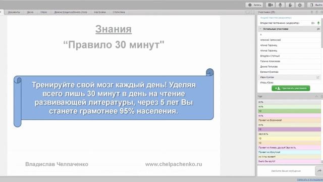 Саморазвитие личности. Правило 30 минут