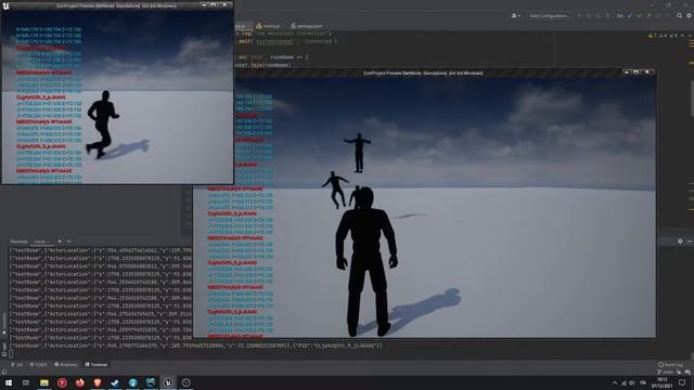 Day 2 of recreating Unreals multiplayer replication system with SocketIO. Something went wrong