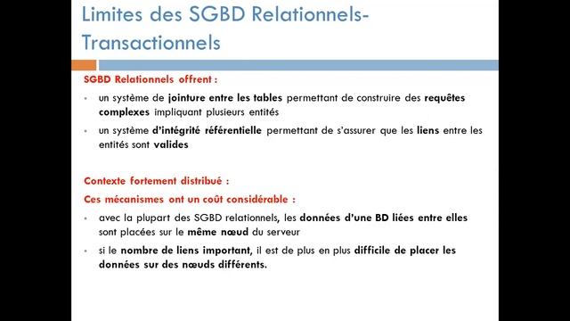 Introduction aux Bases de données NoSQL Cours 3