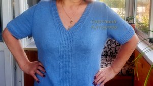 Кофточка с V-образным вырезом. Обзорный мастер-класс.