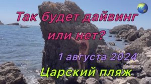 Так будет дайвинг или нет? Царский пляж. 1 августа 2024