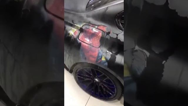 Tesla car colour changing car upcoming tech new technology upcoming ev car Spiderman edition