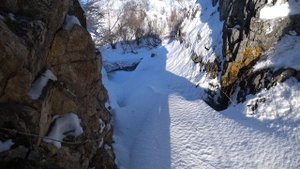 Зимний поход, пруд на реке Прямая