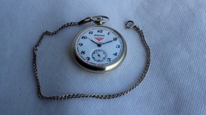 ХОД - Карманные часы Serkisof паровоз жд Молния СССР