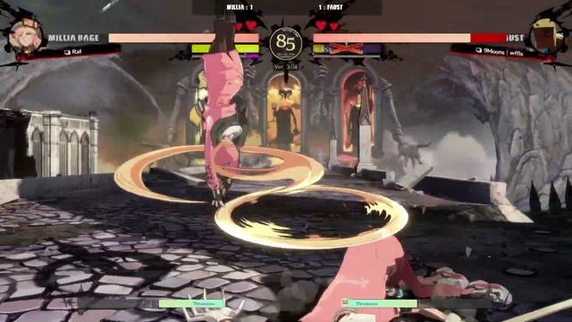 GGST | Rat (Millia) VS wffls (Faust) | Guilty Gear Strive High level gameplay
