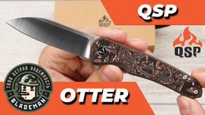 Нож QSP Otter, CPM S35VN, Copper Foil Carbon Fiber