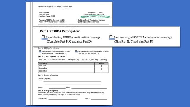 COBRA Enrollment ACT  On Demand 06302021