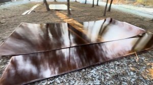 Односкатный навес к гаражу для машины 9х4,5 с кровлей из поликарбоната