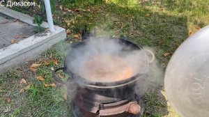 БОГРАЧ в казане на костре!!! Делаю так всегда! С Димасом!!!